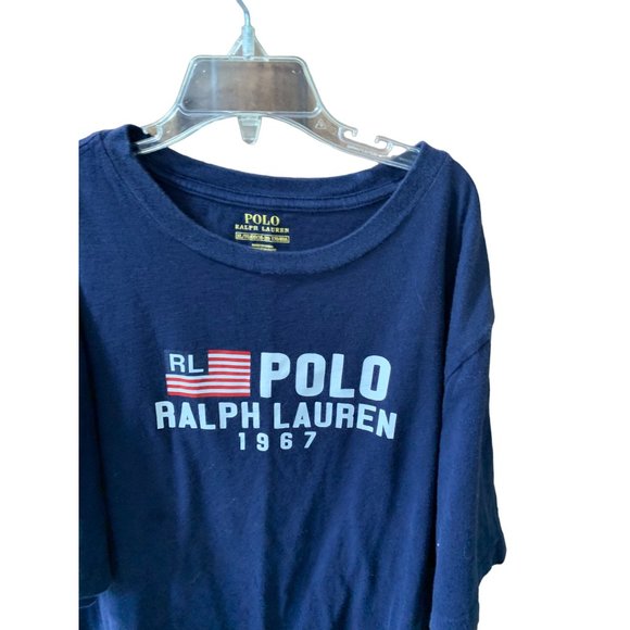 Polo Ralph Lauren Boys Size XL 18 20 Navy Blue Short Sleeve Tee Tshirt Shirt Top - Picture 2 of 5